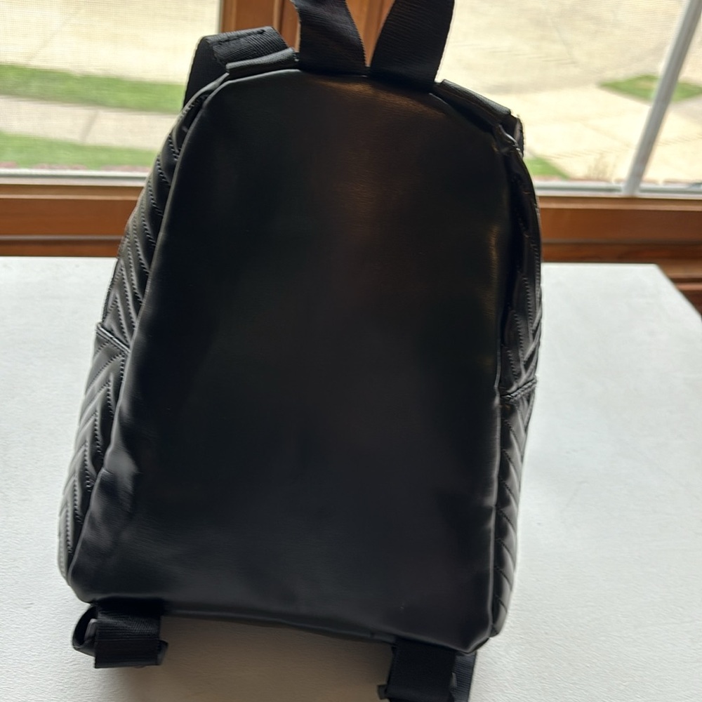 Chevron Patterned Black Backpack- Like New - image 5